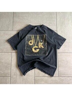 DGK black and gold graphic chain tee